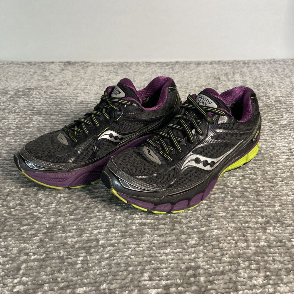 Saucony Ride 7 Women’s Athletic Running Training Shoes Black Purple Size 7